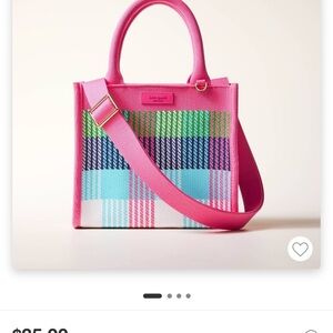Kate Spade Target Plaid Crossbody Pink Multicolor Bag